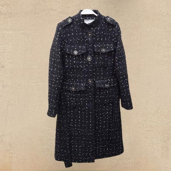 women's wool & blends autumn winter woman parkas coats and jackets polka dot button pockets long single breasted loose fall clothes for, Black
women's wool & blends autumn winter woman parkas coats and jackets polka dot button pockets long single breasted loose fall clothes for, Black