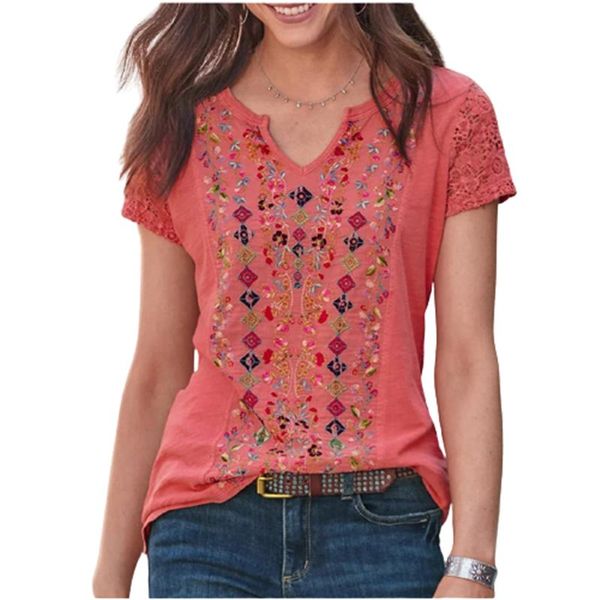 women's t-shirt vintage print hollow out short sleeve women tshirts oversize v-neck loose summer tee shirts streetwear casual 2021 tee, White
women's t-shirt vintage print hollow out short sleeve women tshirts oversize v-neck loose summer tee shirts streetwear casual 2021 tee, White