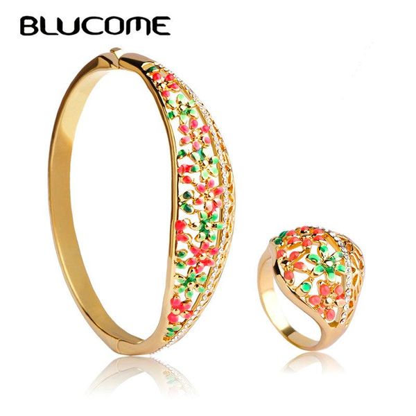earrings & necklace blucome luxury red green enamel plant hollow out bracelet ring set gold color bangles for women girl party accessories b, Silver
earrings & necklace blucome luxury red green enamel plant hollow out bracelet ring set gold color bangles for women girl party accessories b, Silver