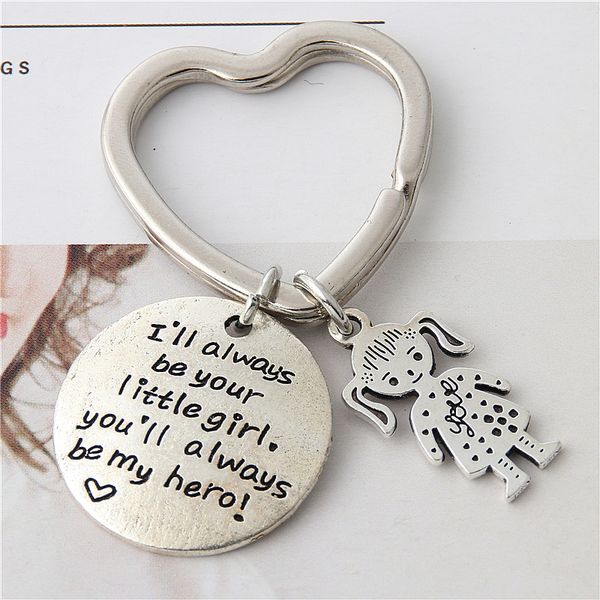 Ill Always Be Your Little Girl Dad Keychain Gift for Fathers Day Family Love Heart Shape Keyring E2235
Ill Always Be Your Little Girl Dad Keychain Gift for Fathers Day Family Love Heart Shape Keyring E2235