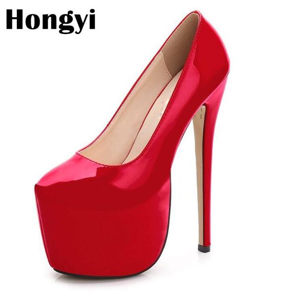 fantastic designer thick platform 18cm patent leather thin high heel dress shoes women stiletto heels big size 44 plus, Black
fantastic designer thick platform 18cm patent leather thin high heel dress shoes women stiletto heels big size 44 plus, Black