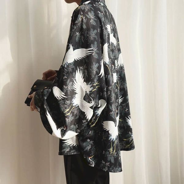 men's casual shirts and women's skeleton painting long sleeved shirts, national trend ancient flower printed fresh temperament, White;black
men's casual shirts and women's skeleton painting long sleeved shirts, national trend ancient flower printed fresh temperament, White;black