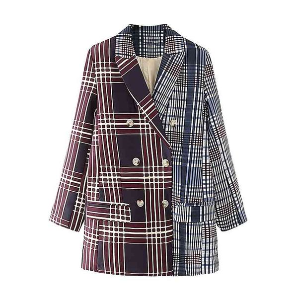 elegant women plaid patchwork blazers fashion ladies notched collar jackets streetwear female chic pocket coats 210430, White;black
elegant women plaid patchwork blazers fashion ladies notched collar jackets streetwear female chic pocket coats 210430, White;black