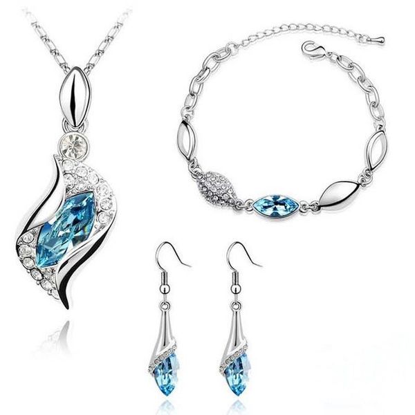 earrings & necklace clearance sale jewelry sets for women earring bracelet set wedding engagement party crystal fashion, Silver
earrings & necklace clearance sale jewelry sets for women earring bracelet set wedding engagement party crystal fashion, Silver