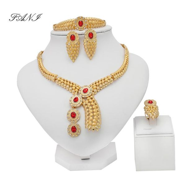 earrings & necklace fani exquisite dubai gold bridal jewelry set nigerian wedding accessories african beads woman costume, Silver
earrings & necklace fani exquisite dubai gold bridal jewelry set nigerian wedding accessories african beads woman costume, Silver