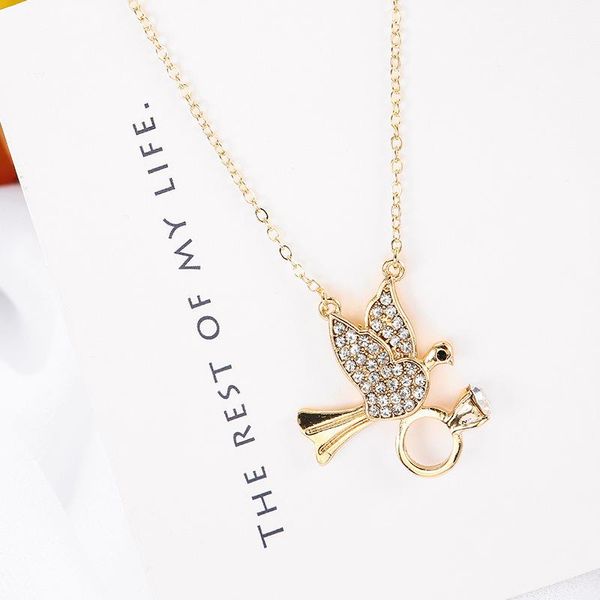 earrings & necklace gu38 simple bird ring pendant ladies sweet clavicle chain short alloy jewelry, Silver
earrings & necklace gu38 simple bird ring pendant ladies sweet clavicle chain short alloy jewelry, Silver