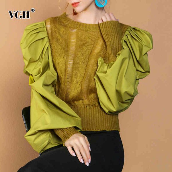 vgh patchwork casual knitted pullovers for women o neck puff sleeve oversized short sweater female autumn fashion new tide 210421, White;black
vgh patchwork casual knitted pullovers for women o neck puff sleeve oversized short sweater female autumn fashion new tide 210421, White;black
