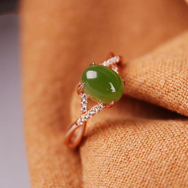 cluster rings natural jade hetian diamond egg round opening adjustable ring retro charm niche handicraft female brand jewelry, Golden;silver
cluster rings natural jade hetian diamond egg round opening adjustable ring retro charm niche handicraft female brand jewelry, Golden;silver