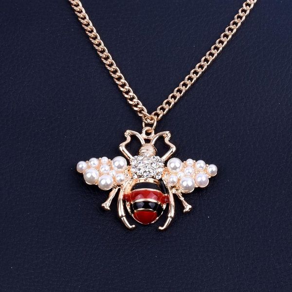 pendant necklaces fashion women bee pearl crystal necklace gold jewelry clothing accessories chain alloy non-oxidizing 2021, Silver
pendant necklaces fashion women bee pearl crystal necklace gold jewelry clothing accessories chain alloy non-oxidizing 2021, Silver
