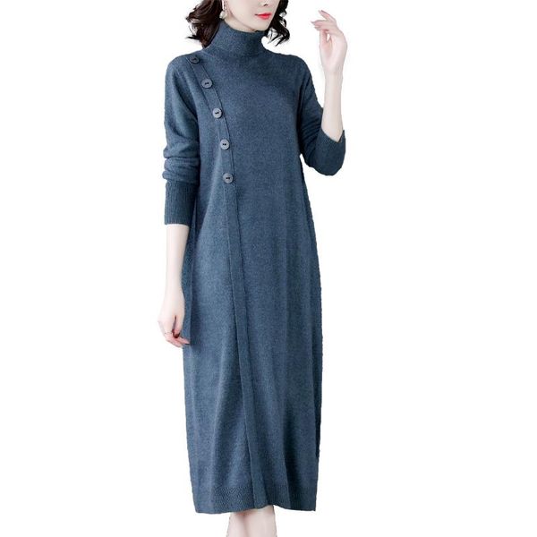 autumn winter women woolen knitted long dress fashion buttons turtleneck sweater casual dresses, Black;gray
autumn winter women woolen knitted long dress fashion buttons turtleneck sweater casual dresses, Black;gray