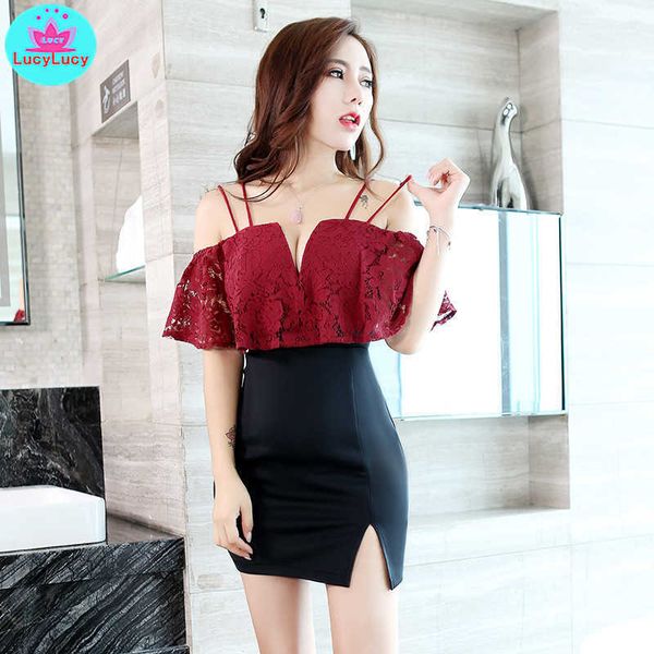 summer nightclub women's slim lace stitching tight-fitting one-shoulder strap dress zippers knee-length 210603, Black;gray
summer nightclub women's slim lace stitching tight-fitting one-shoulder strap dress zippers knee-length 210603, Black;gray