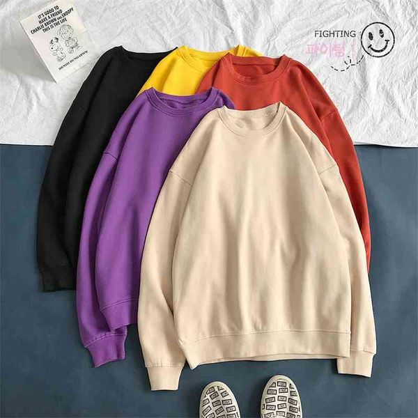 2021loose and versatile simple men's trendy round neck pullover hoodless hip hop couple's solid color sweater, Black
2021loose and versatile simple men's trendy round neck pullover hoodless hip hop couple's solid color sweater, Black