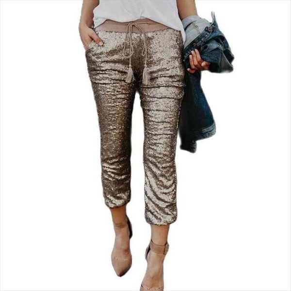 midi waist sequined ankle-length pants women drawstring elastic waist sequins pants fashion spring trousers pantalon mujer, Black;white
midi waist sequined ankle-length pants women drawstring elastic waist sequins pants fashion spring trousers pantalon mujer, Black;white