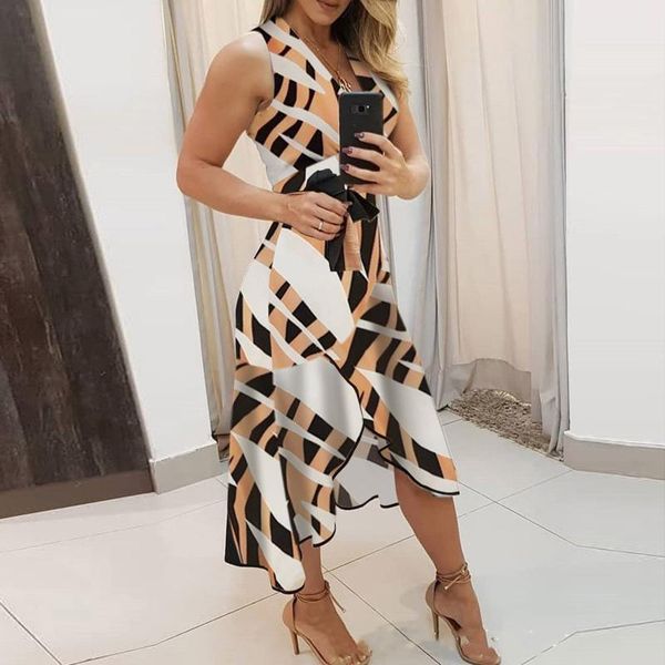 casual dresses women summer midi dress elegent bh patchwork print sleeveless irregular hem asymmetrical ruffle split maxi comfort, Black;gray
casual dresses women summer midi dress elegent bh patchwork print sleeveless irregular hem asymmetrical ruffle split maxi comfort, Black;gray
