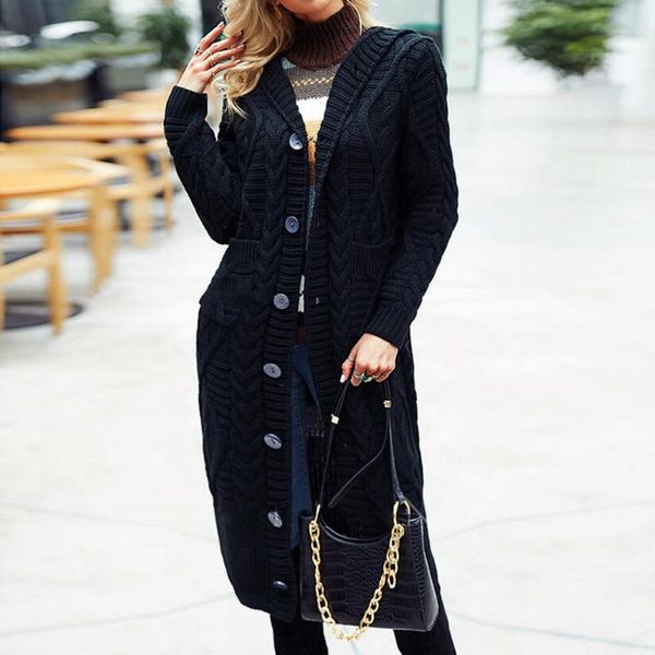 women's knits & tees vintage knitted cardigan long sweater women pockets slim solid winter coat jacket female casual sleeve cardigans f, White
women's knits & tees vintage knitted cardigan long sweater women pockets slim solid winter coat jacket female casual sleeve cardigans f, White