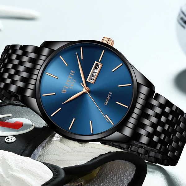 wristwatches drop men's watches black dual calendar display quartz waterproof watch manufacturers 38mm, Slivery;brown
wristwatches drop men's watches black dual calendar display quartz waterproof watch manufacturers 38mm, Slivery;brown