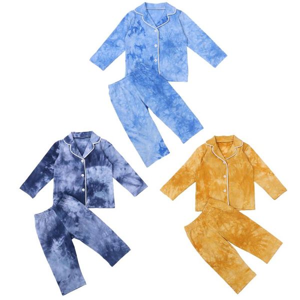 pajamas baby boys girls 2 pieces nightwear set tie-dye print sets long sleeve turn-down collar button pants child sleepwear, Blue;red
pajamas baby boys girls 2 pieces nightwear set tie-dye print sets long sleeve turn-down collar button pants child sleepwear, Blue;red