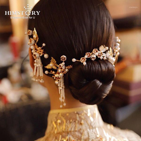 hair clips & barrettes himstory traditional chinese hairpin gold lily of valley designs wedding accessories pearl tassel stick jewelries, Golden;silver
hair clips & barrettes himstory traditional chinese hairpin gold lily of valley designs wedding accessories pearl tassel stick jewelries, Golden;silver