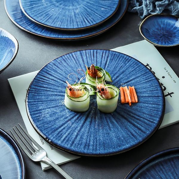simple kiln glaze dark blue ceramic tableware home restaurant flat steak cake plate high-quality bowls
simple kiln glaze dark blue ceramic tableware home restaurant flat steak cake plate high-quality bowls
