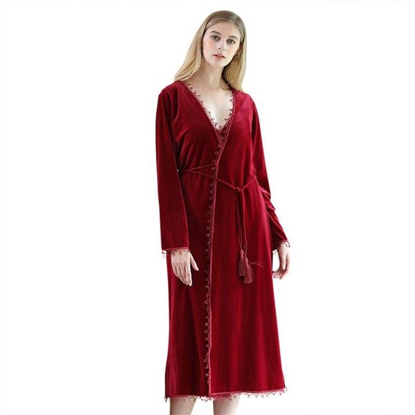 women's sleepwear style ladies korean velvet solid color robe nightgown pajamas casual soft breathable home wear nightdress, Black;red
women's sleepwear style ladies korean velvet solid color robe nightgown pajamas casual soft breathable home wear nightdress, Black;red
