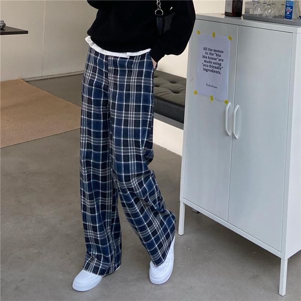 plaid wide leg straight pants women plus size high waist trousers mujer autumn 2021 vintage lattice casual women's & capris, Black;white
plaid wide leg straight pants women plus size high waist trousers mujer autumn 2021 vintage lattice casual women's & capris, Black;white