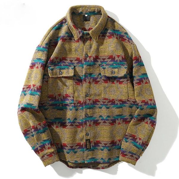 men's casual shirts men retro striped print male oversize full sleeve pockets shirt fashion hip hop autumn streetwear, White;black
men's casual shirts men retro striped print male oversize full sleeve pockets shirt fashion hip hop autumn streetwear, White;black