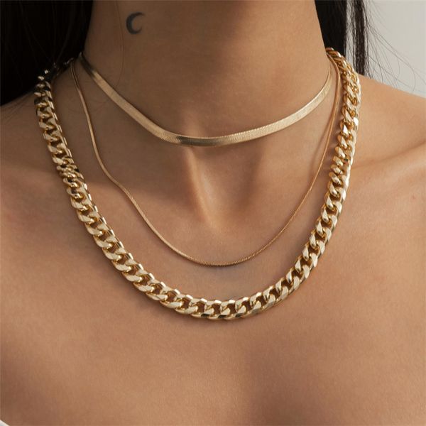 3 pcs/set punk chains necklace for women gold silver color party fashion jewelry girls gift
3 pcs/set punk chains necklace for women gold silver color party fashion jewelry girls gift