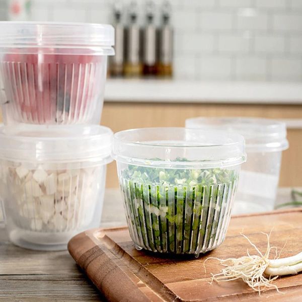 500ml kitchen vegetable fresh box refrigerator sealed storage with lids garlic circular portable drainage organizer bottles & jars
500ml kitchen vegetable fresh box refrigerator sealed storage with lids garlic circular portable drainage organizer bottles & jars