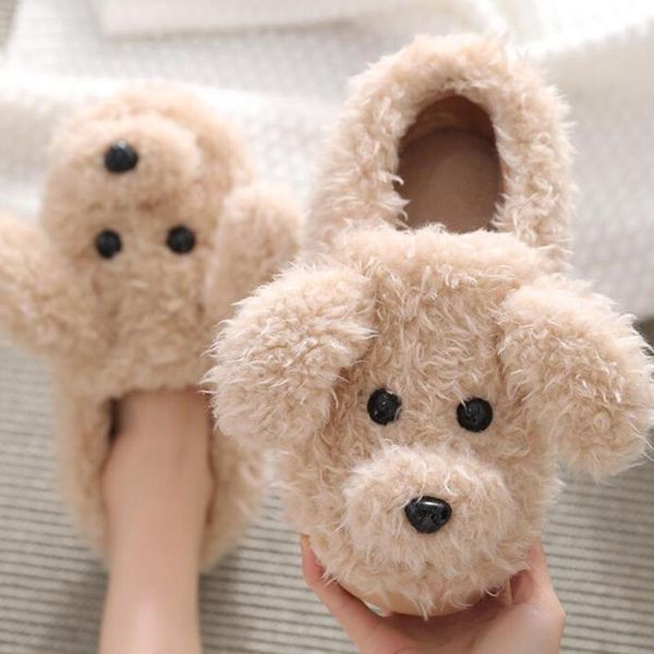women slippers ladies winter cotton cute cartoon dog soft slip on fur warm indoor shoes non-slip house qq158, Black
women slippers ladies winter cotton cute cartoon dog soft slip on fur warm indoor shoes non-slip house qq158, Black
