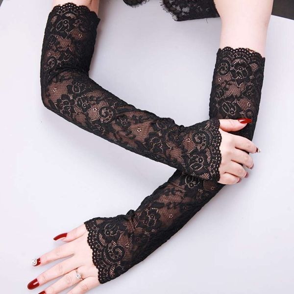 rose flower pattern summer female half finger sunscreen long lace women sun protection driving breathable gloves, Blue;gray
rose flower pattern summer female half finger sunscreen long lace women sun protection driving breathable gloves, Blue;gray