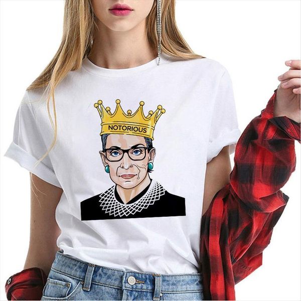 notorious rbg printed harajuku womens o neck fashion hipster casual female clothing streetwear, White
notorious rbg printed harajuku womens o neck fashion hipster casual female clothing streetwear, White