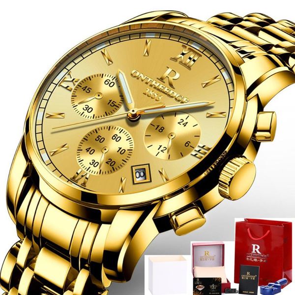 wristwatches gold watch men ontheedge fashion mens business watches quartz chronograph waterproof luminous sport, Slivery;brown
wristwatches gold watch men ontheedge fashion mens business watches quartz chronograph waterproof luminous sport, Slivery;brown