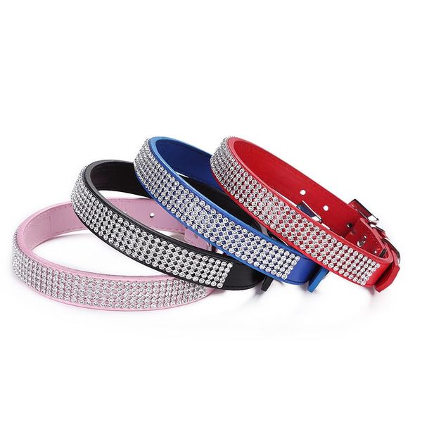 dog collars & leashes bling rhinestone pet collar adjustable pu leather buckle cute crystal cat necklace for puppy cats kitten 4 colors
dog collars & leashes bling rhinestone pet collar adjustable pu leather buckle cute crystal cat necklace for puppy cats kitten 4 colors