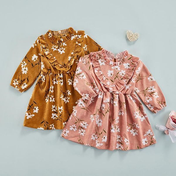 girl's dresses focusnorm 1-6y autumn kids baby girl dress 2 colors long sleeve ruffles floral printed corduroy a-line princess, Red;yellow
girl's dresses focusnorm 1-6y autumn kids baby girl dress 2 colors long sleeve ruffles floral printed corduroy a-line princess, Red;yellow