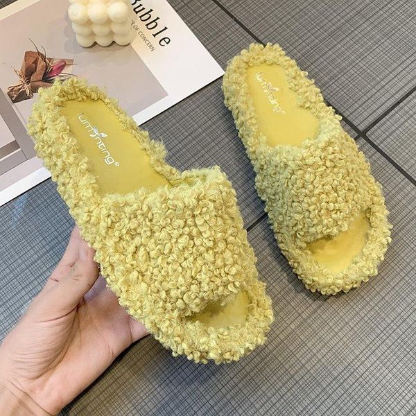 winter women house furry slippers fashion faux fur warm shoes slip on flats female home slides yellow plush, Black
winter women house furry slippers fashion faux fur warm shoes slip on flats female home slides yellow plush, Black