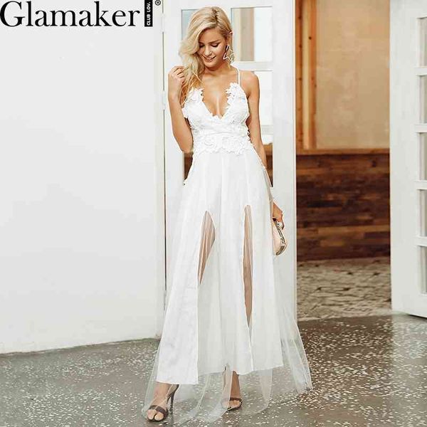 glamaker lace transparent mesh split sun women v neck bodycon maxi elegant spring party female clothing vestido, Black;gray
glamaker lace transparent mesh split sun women v neck bodycon maxi elegant spring party female clothing vestido, Black;gray