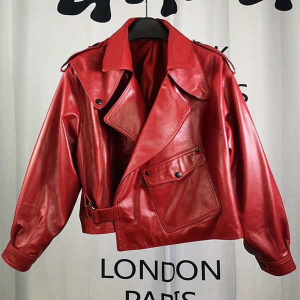 women's leather & faux genuine jacket women natural real sheepskin ladies coat 2021 fashion autumn winter motorcycle outwear plus size, Black
women's leather & faux genuine jacket women natural real sheepskin ladies coat 2021 fashion autumn winter motorcycle outwear plus size, Black