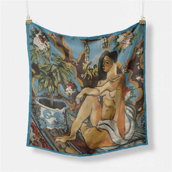 scarves twill silk scarf woman model painting square wraps bandana small hijab foulards tie headband neckerchief 53cm, Blue;gray
scarves twill silk scarf woman model painting square wraps bandana small hijab foulards tie headband neckerchief 53cm, Blue;gray