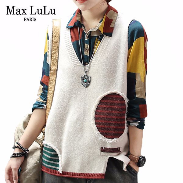 Max LuLu 2021 New Spring Korean Fashion Designer Ladies Loose Sweaters Womens Casual Patchwork Vests V Neck Streetwear Plus Size, Black
Max LuLu 2021 New Spring Korean Fashion Designer Ladies Loose Sweaters Womens Casual Patchwork Vests V Neck Streetwear Plus Size, Black