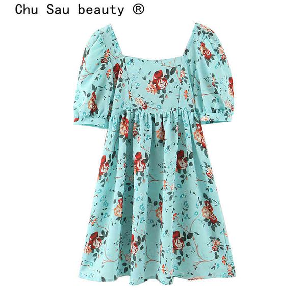 summer casual chic floral print women dress vintage square collar puff sleeve party midi dresses female vestido de mujer 210508, Black;gray
summer casual chic floral print women dress vintage square collar puff sleeve party midi dresses female vestido de mujer 210508, Black;gray