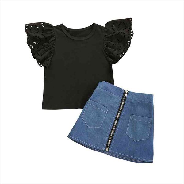newborn baby girls clothes set fly sleeve and denim mini skirt outfit summer set for infant 6m-4years, White
newborn baby girls clothes set fly sleeve and denim mini skirt outfit summer set for infant 6m-4years, White