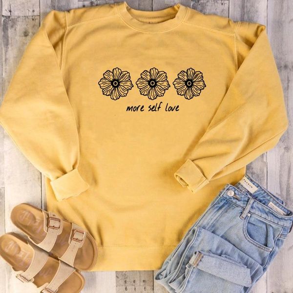 women's hoodies & sweatshirts more self love pure cotton casual sunflowers sweatshirt young hipster graphic grunge tumblr pullovers par, Black
women's hoodies & sweatshirts more self love pure cotton casual sunflowers sweatshirt young hipster graphic grunge tumblr pullovers par, Black