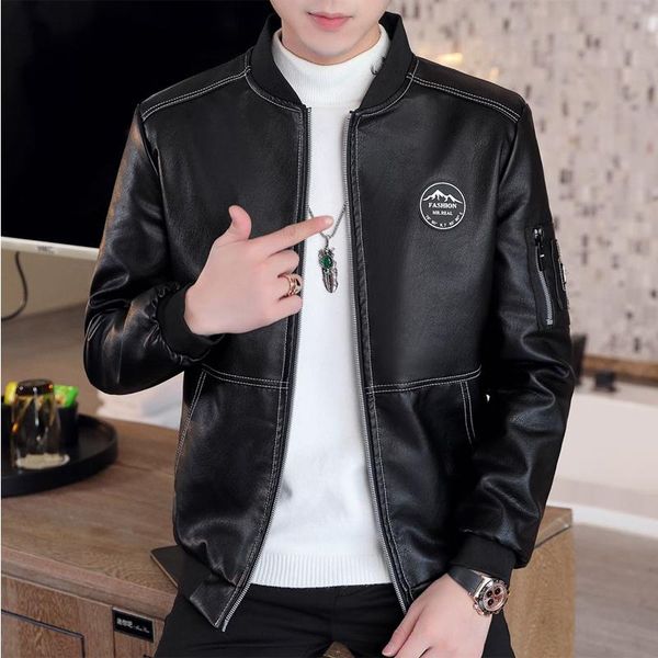 men's fur & faux men leather jackets classic slim fit male pu coats motorcycle biker streetwear smart casual, Black
men's fur & faux men leather jackets classic slim fit male pu coats motorcycle biker streetwear smart casual, Black