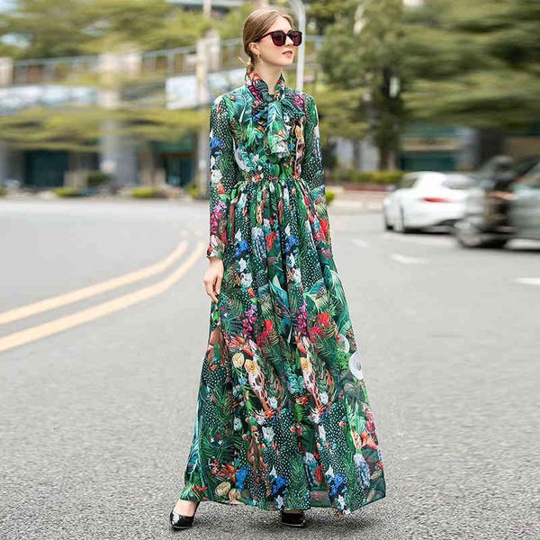dress elegant seqinyy 2021 summer fashion design feminine manga long printed green flowers high street, Black;gray
dress elegant seqinyy 2021 summer fashion design feminine manga long printed green flowers high street, Black;gray
