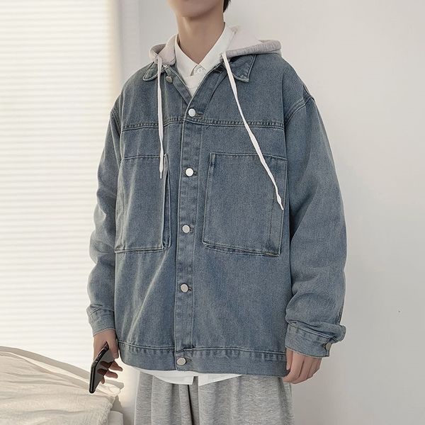men's jackets autumn hooded denim fashion casual retro blue mens streetwear wild loose hip-hop bomber men 8rto, Black;brown
men's jackets autumn hooded denim fashion casual retro blue mens streetwear wild loose hip-hop bomber men 8rto, Black;brown