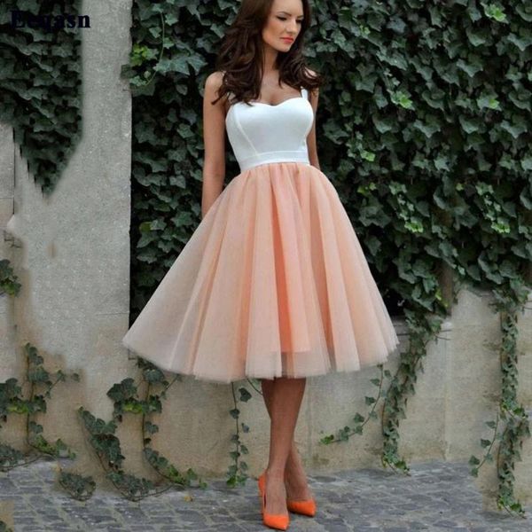 party dresses eeqasn simple white and light orange homecoming straps knee length short graduation gowns satin tulle prom dress, White;black
party dresses eeqasn simple white and light orange homecoming straps knee length short graduation gowns satin tulle prom dress, White;black