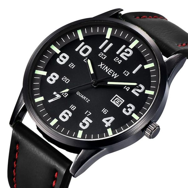 wristwatches relogio masculino xi brand 5359a watches mens fashion leather band calendar military sports quartz wristwatch black, Slivery;brown
wristwatches relogio masculino xi brand 5359a watches mens fashion leather band calendar military sports quartz wristwatch black, Slivery;brown