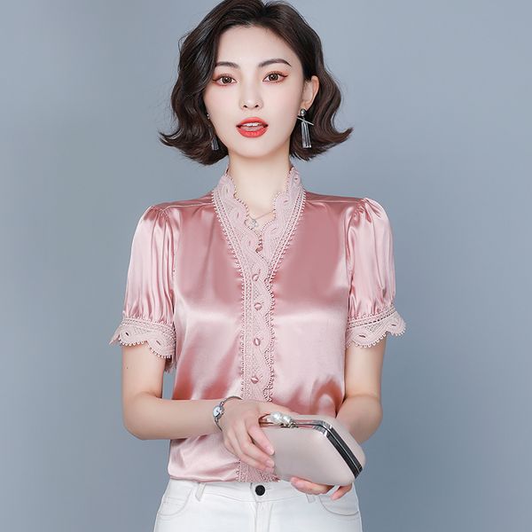 korean women shirt blouses for short sleeve s female lace patchwork blouse oversize woman button up ol 210427, White
korean women shirt blouses for short sleeve s female lace patchwork blouse oversize woman button up ol 210427, White