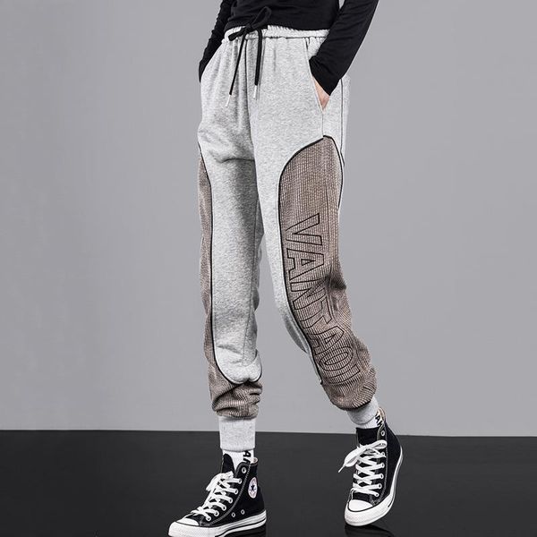 women's pants & capris 2021 autumn winter women corduroy casual elastic waist drawstring jogger female fashion letter splicing loose tr, Black;white
women's pants & capris 2021 autumn winter women corduroy casual elastic waist drawstring jogger female fashion letter splicing loose tr, Black;white