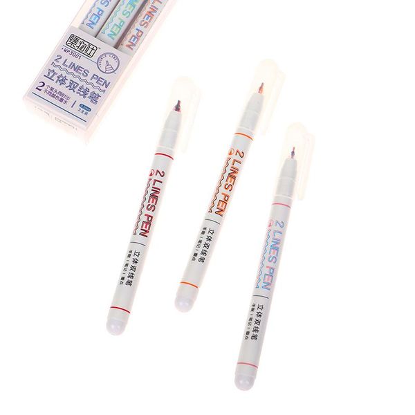 gel pens 3pcs/pack two-color line pen creative art drawing graffiti student reading marker diy diary journal stationery supplies
gel pens 3pcs/pack two-color line pen creative art drawing graffiti student reading marker diy diary journal stationery supplies